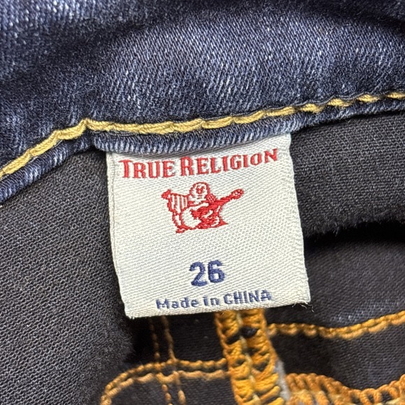 True Religion Becca Mid-Rise Bootcut Jeans Size 26x32 Blue Denim Stretch Classic - Picture 9 of 13